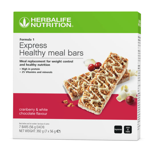 Formual 1 Express Healthy Meal Bars Cranberry & White Chocolate 7 Bars per Box